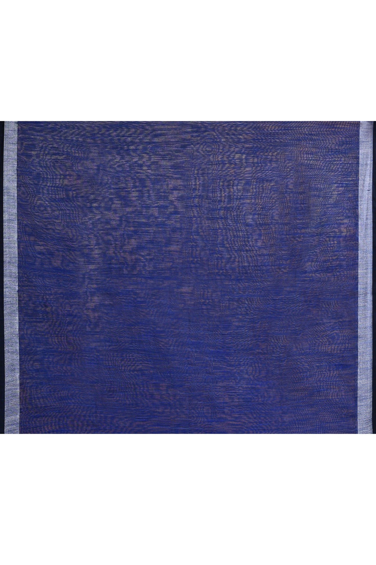 Piyari Fashion Women's Royal Blue Embellished Cotton Blend Zari Border Handloom Saree