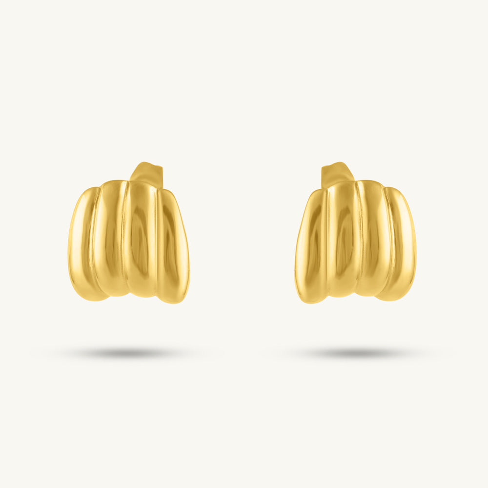 Sculpted Gold Stud Earrings