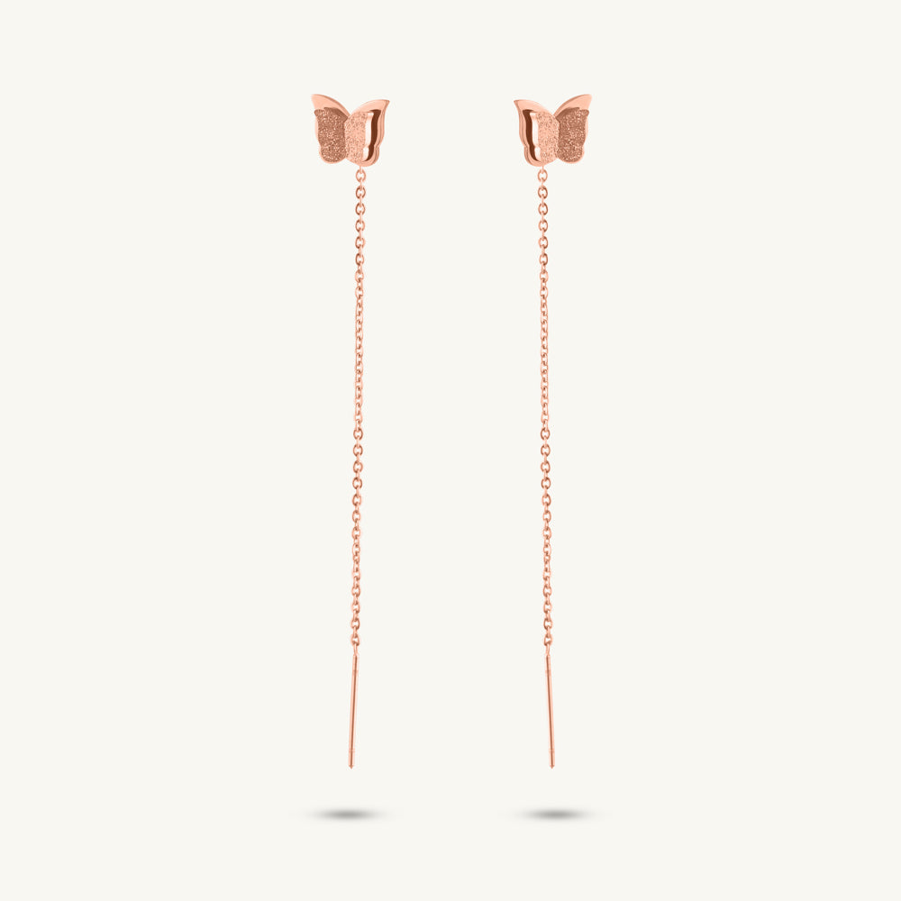 Butterfly Silhouette Dangle Earring