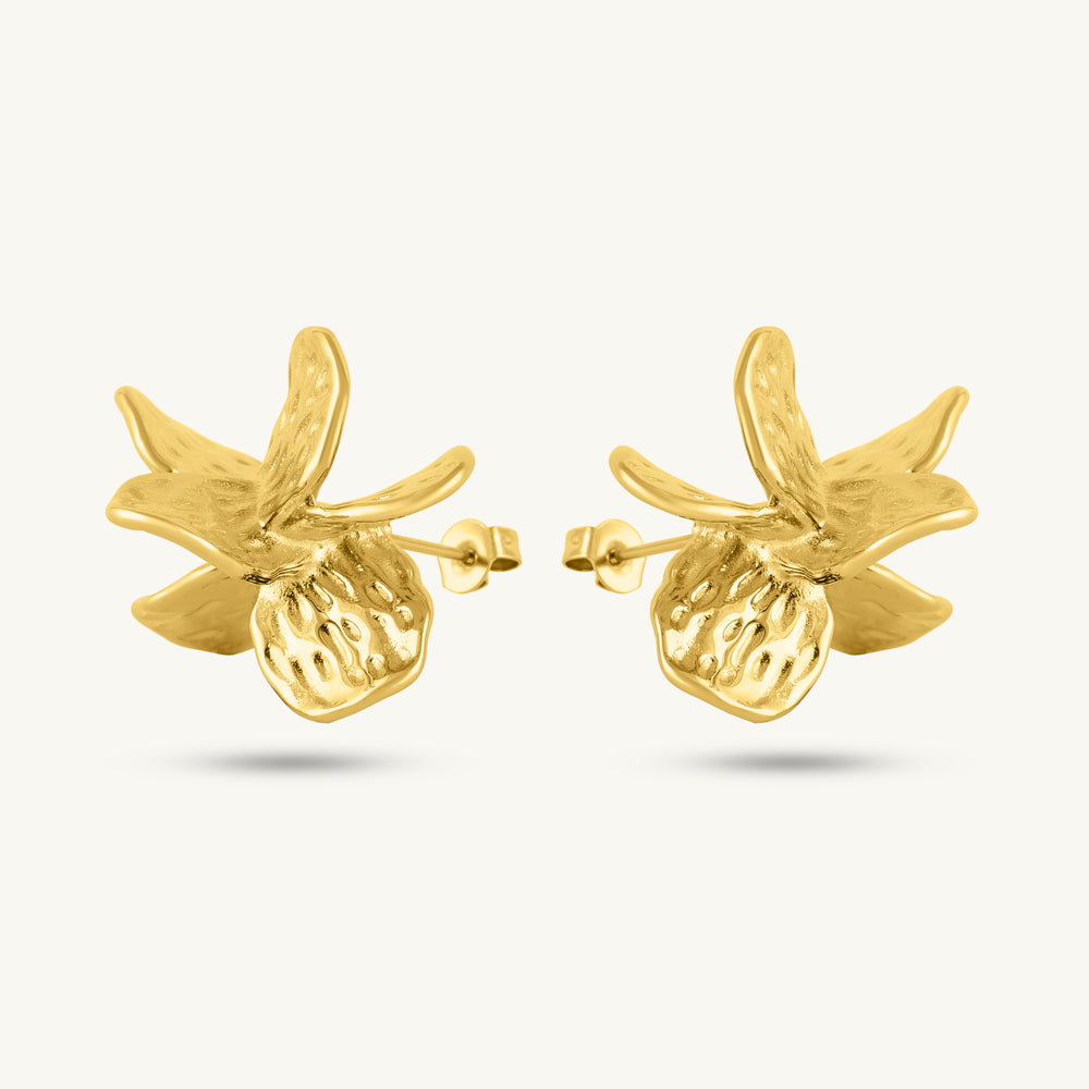 Textured Blossom Stud Earrings