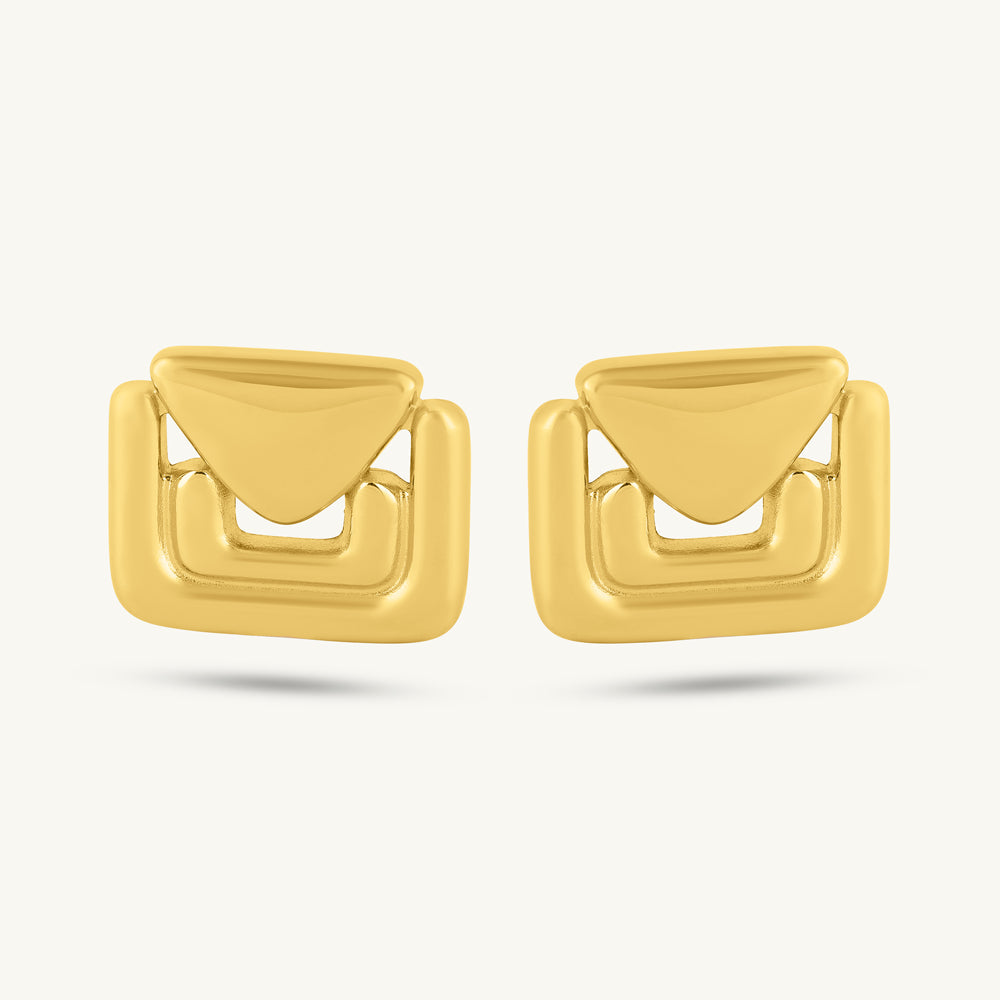 Radiant Pyramid Block Earrings