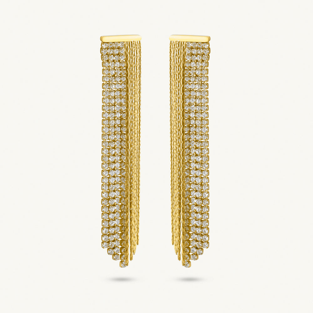 Golden Aurora Fringe Earrings