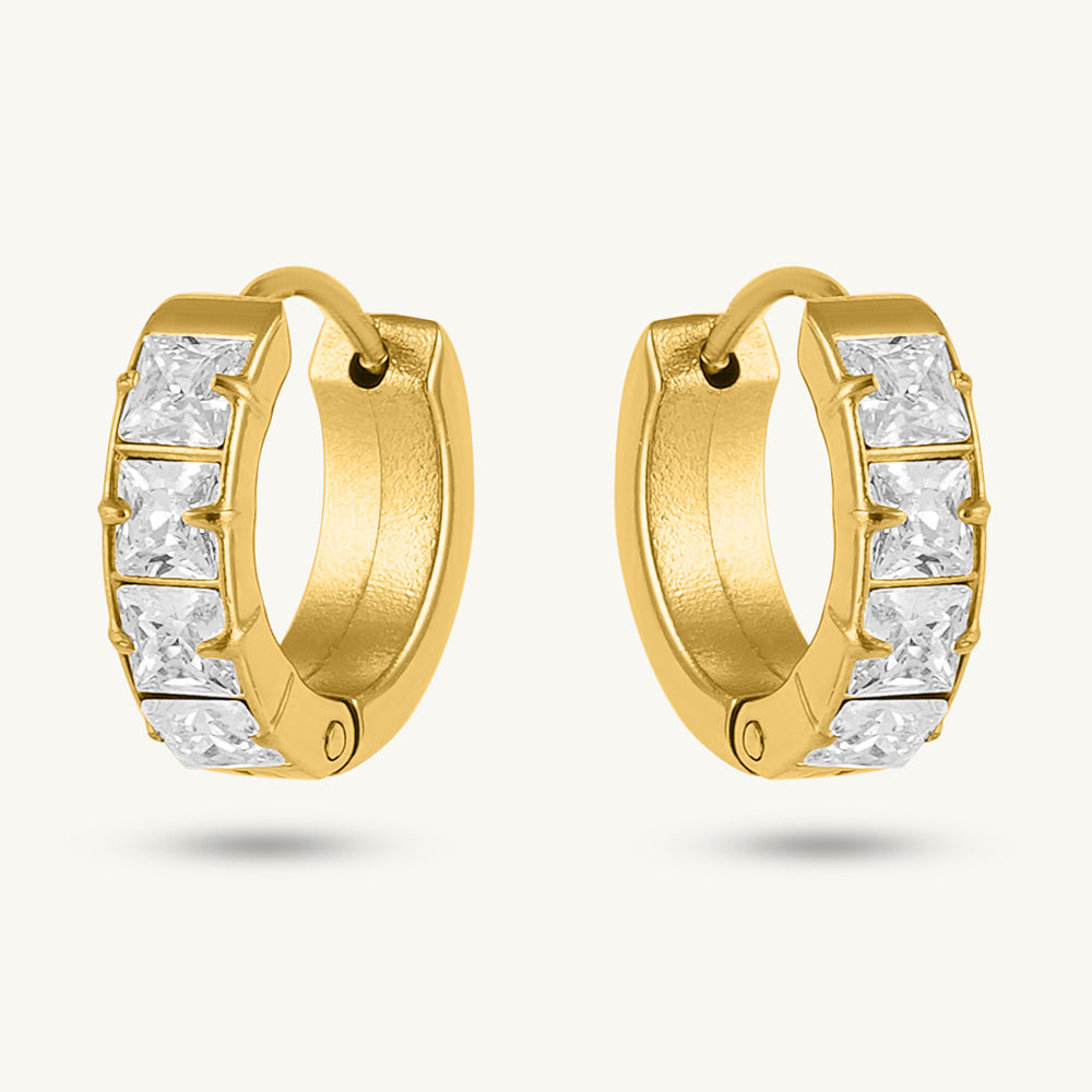 Sparkling Pave Hoop Earring