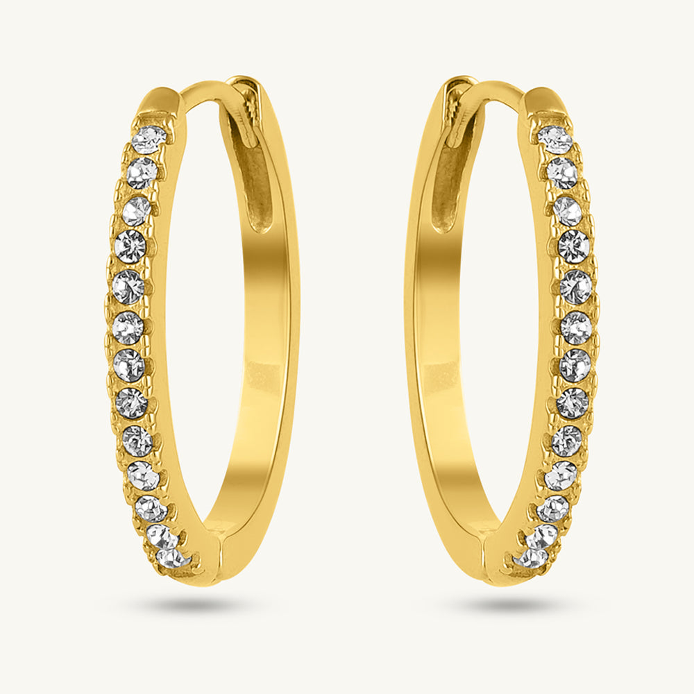 Sparkle Lined Hoop Earrings