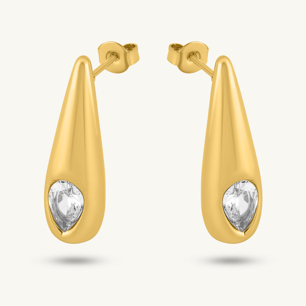 Bold Teardrop Crystal Earrings