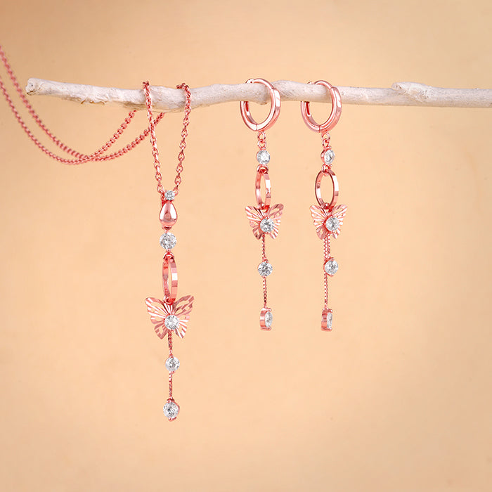 Rose Gold Charming Butterfly Set