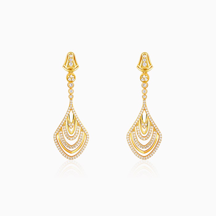 Golden Zircon Studded Chime Earrings