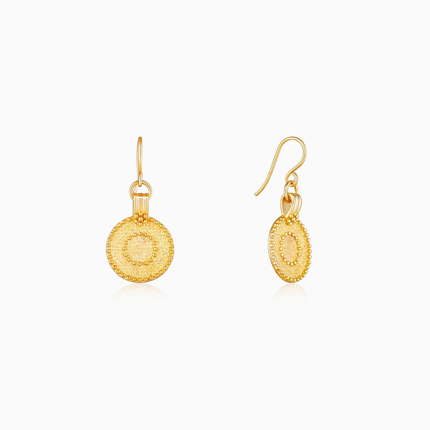 Golden Disc Earrings