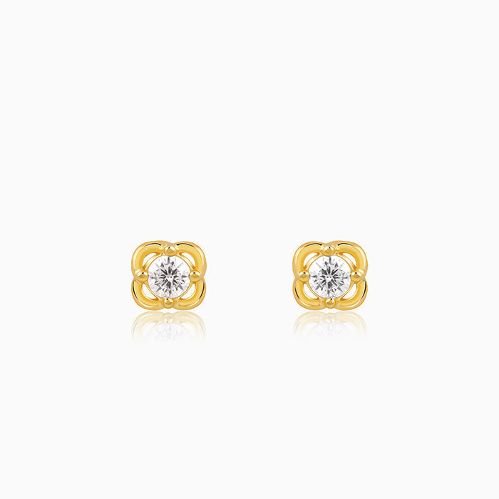 Golden Mini Floral Earrings