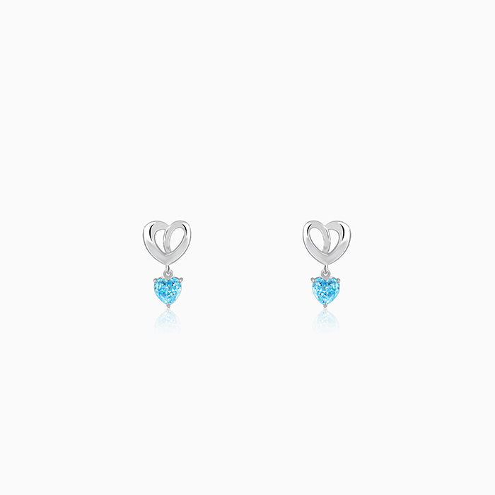 Silver Adore Love Earrings