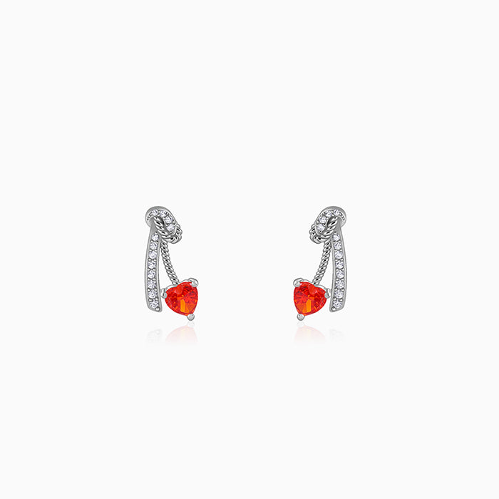 Silver Bleeding Love Earrings
