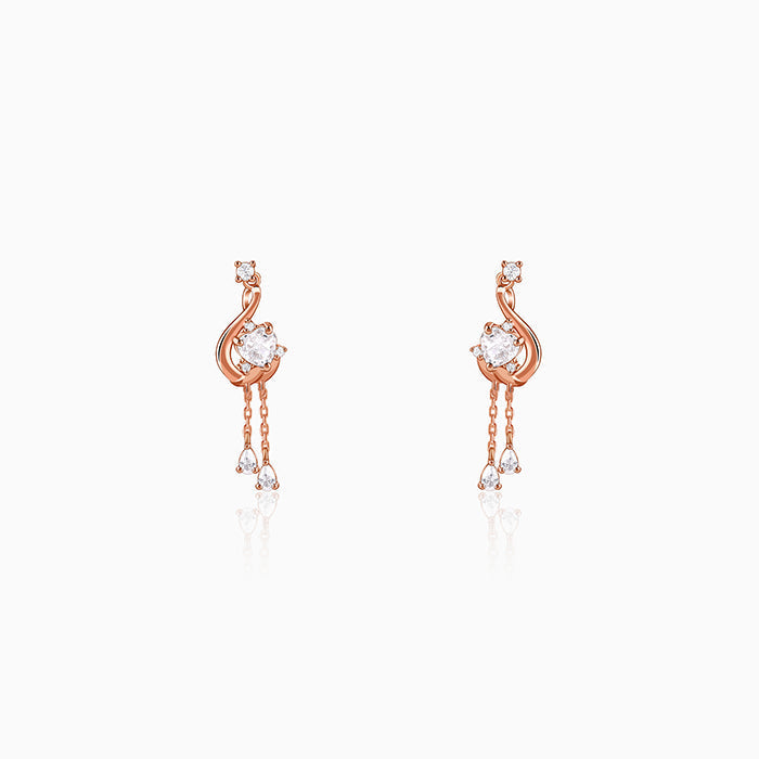 Rose Gold Carry Your Heart Earrings