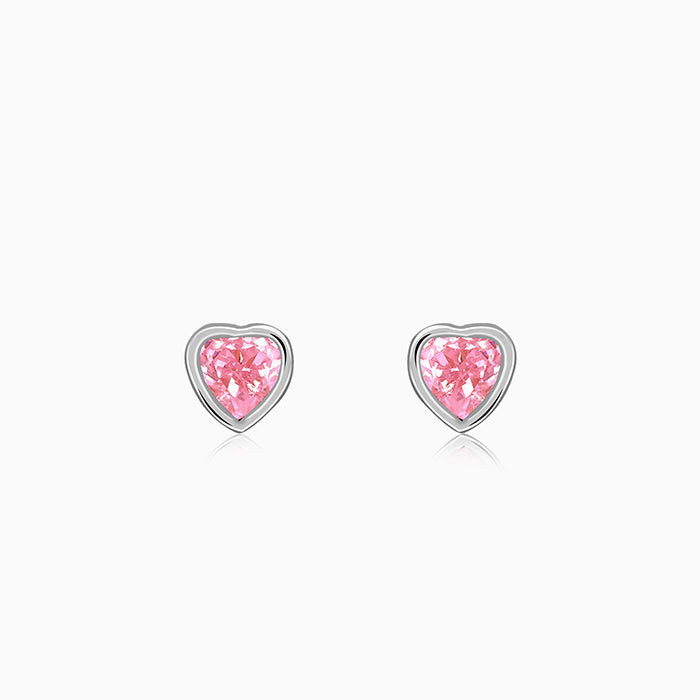 Silver Blush Beat Studs