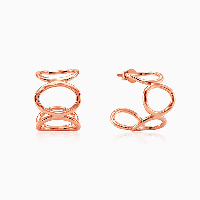 Rose Gold Loop Theory Earrings