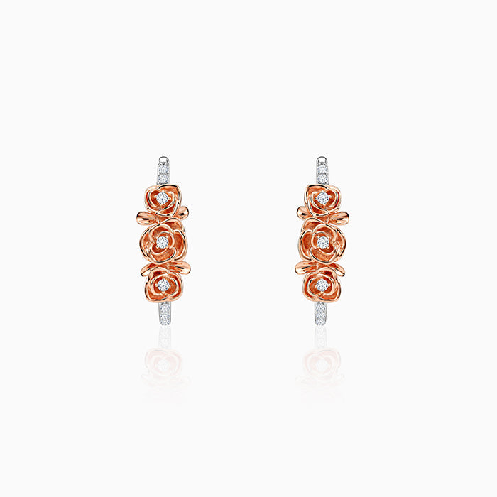Dual Tone Petals of Her Earrings