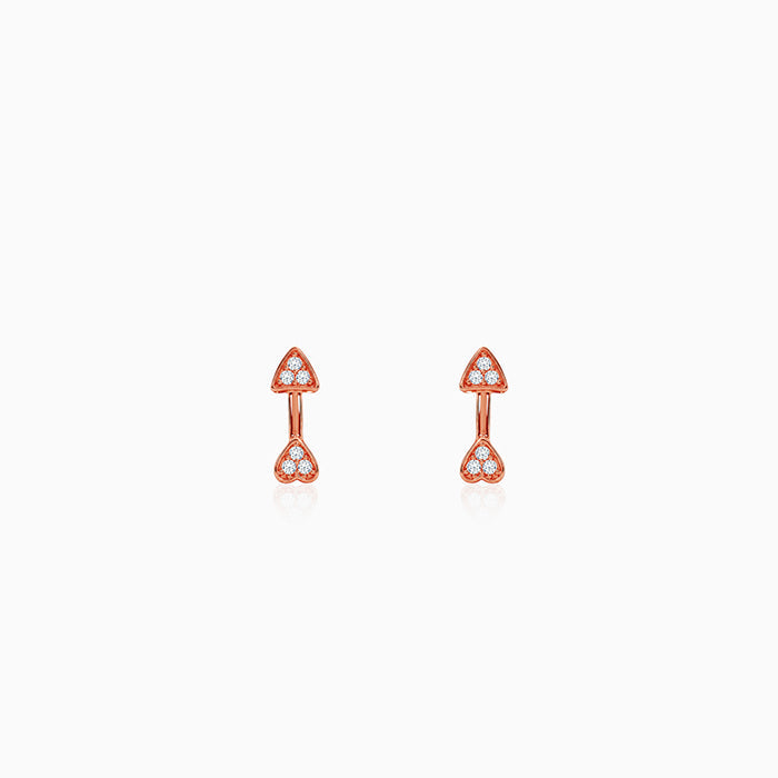 Rose Gold Arrowshine Studs