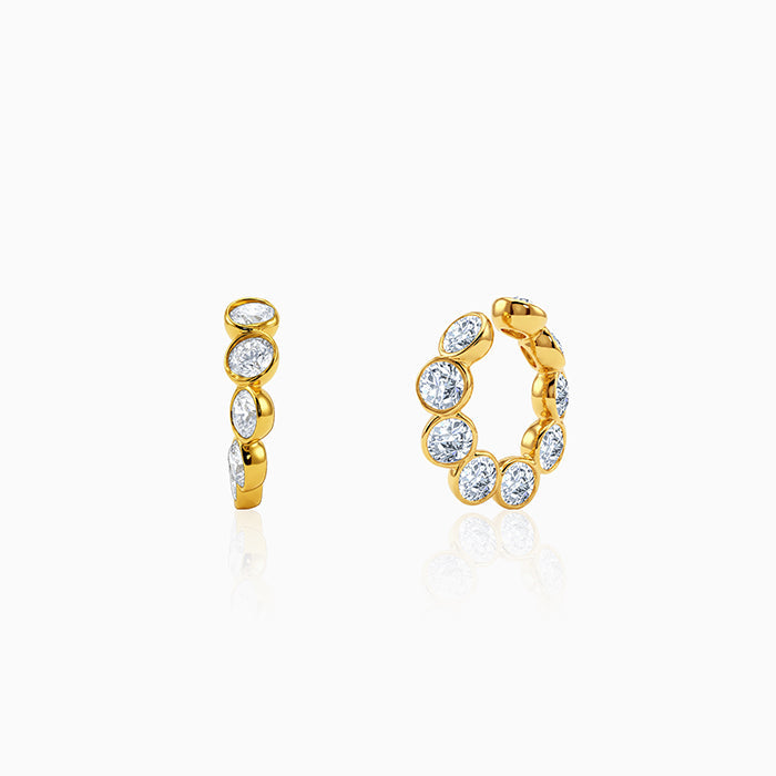 Golden Play Loop Hoop Earrings