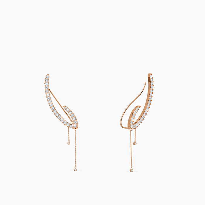 Rose Gold Classic Climber Earrings
