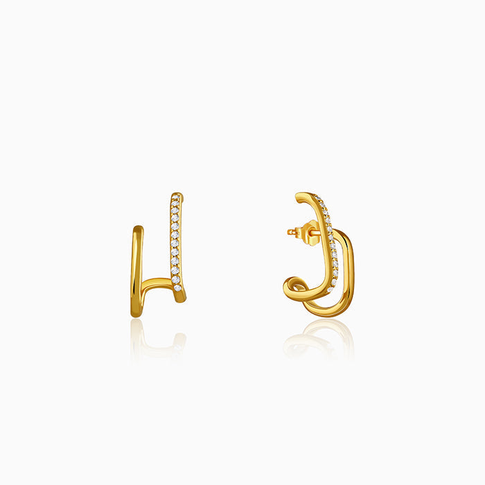 Golden Classy Curve Earrings
