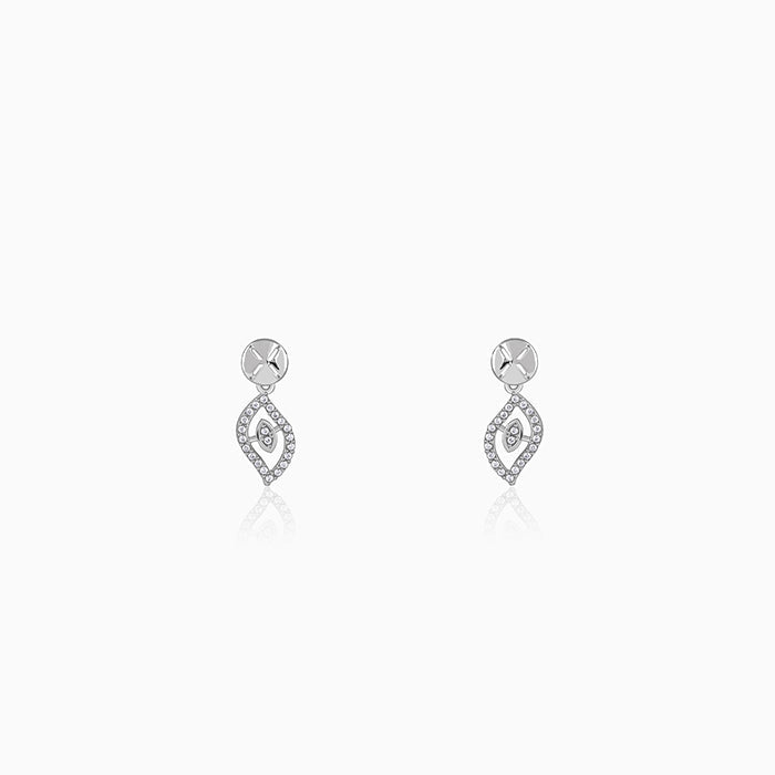Silver Bloom Leaf Earrings