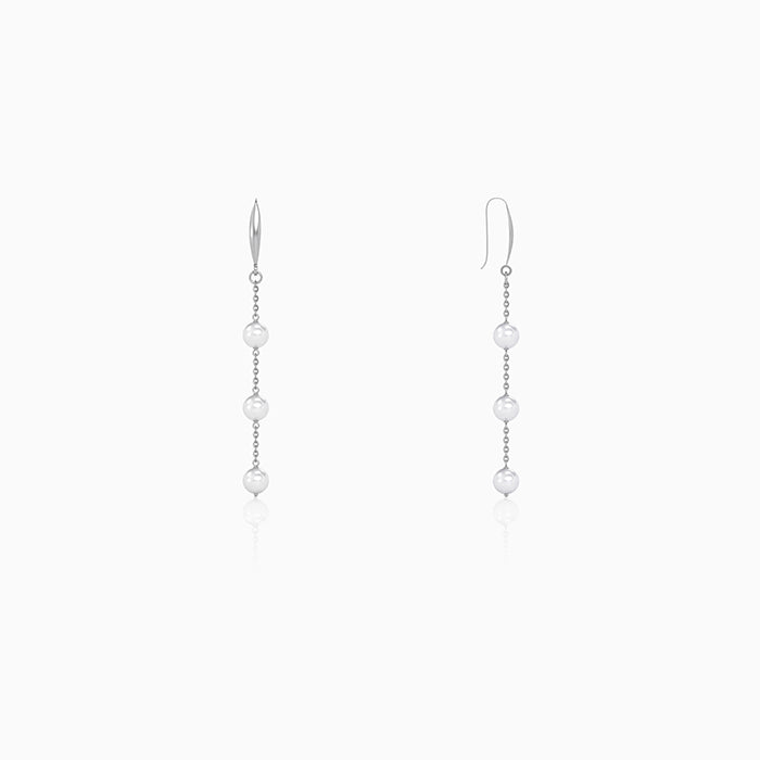 Silver Elarisse Pearl Earrings