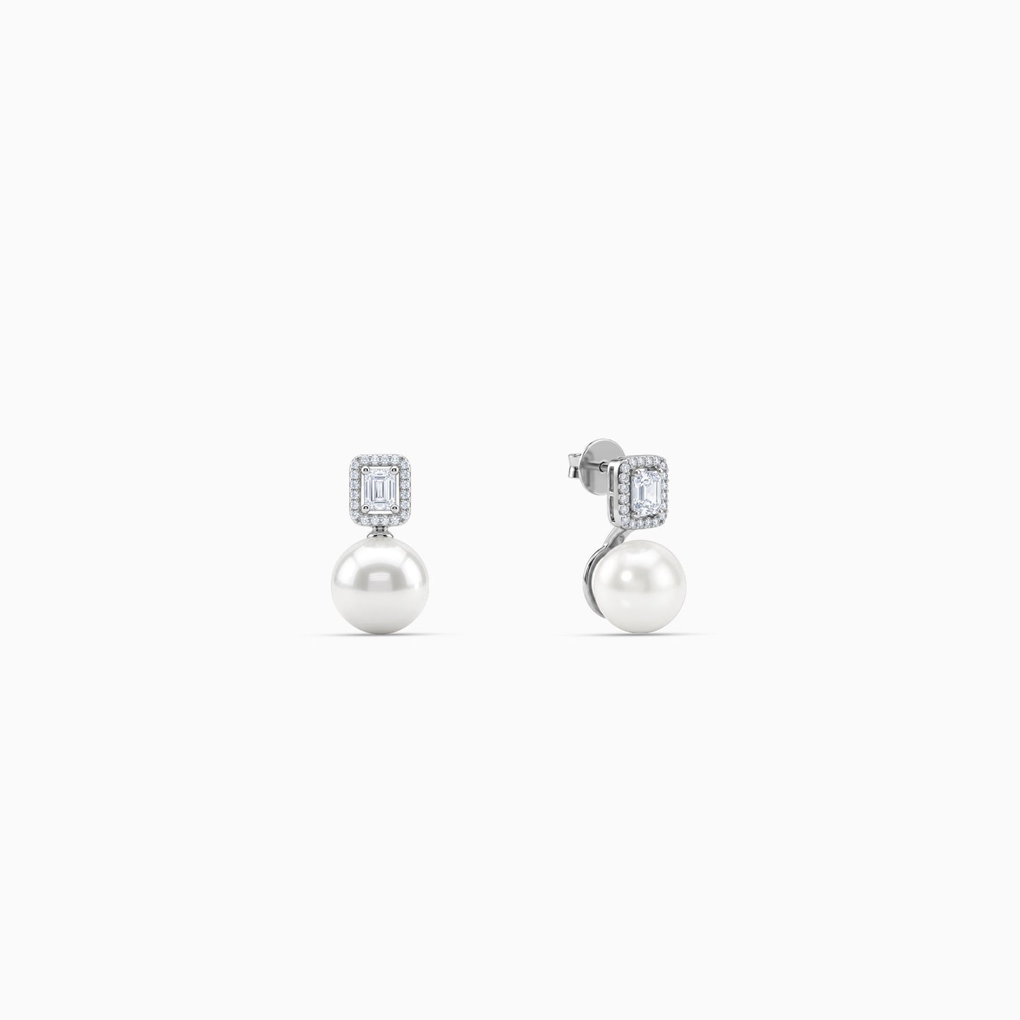 Silver Selina Pearl Earrings