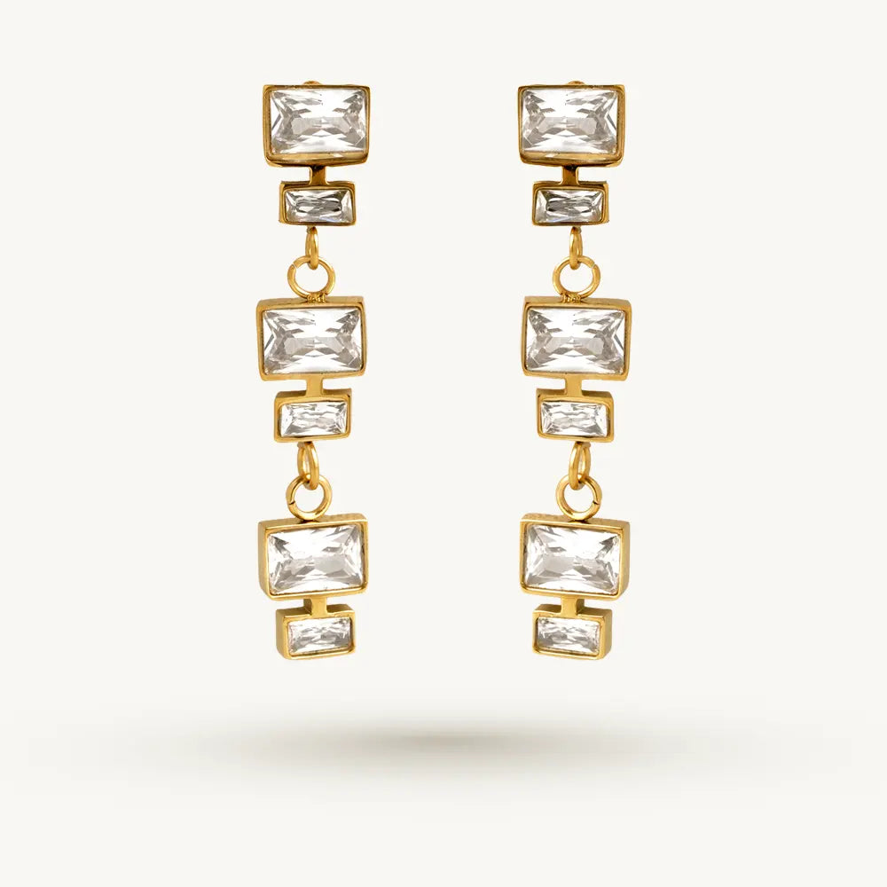 Dangling Crystal Chain Dangle Earring