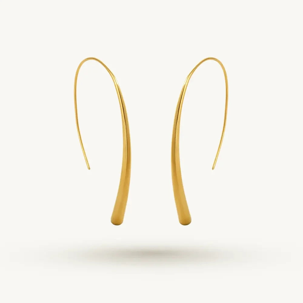 Golden Arc Drop Earring