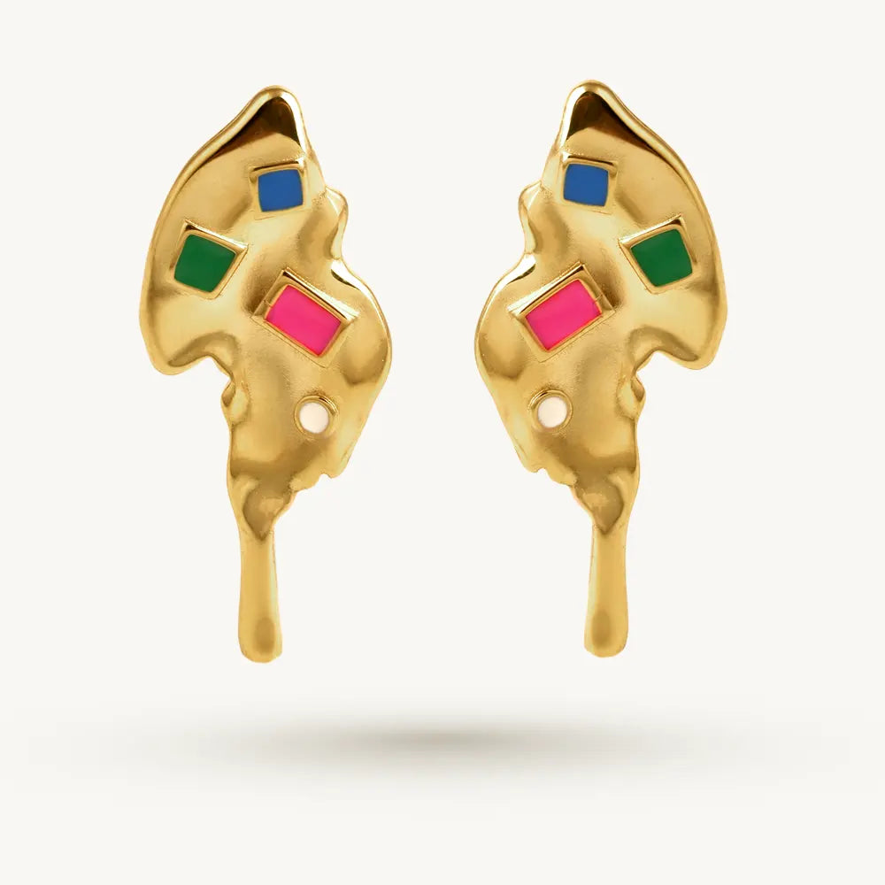 Artistic Multi Stone Earring
