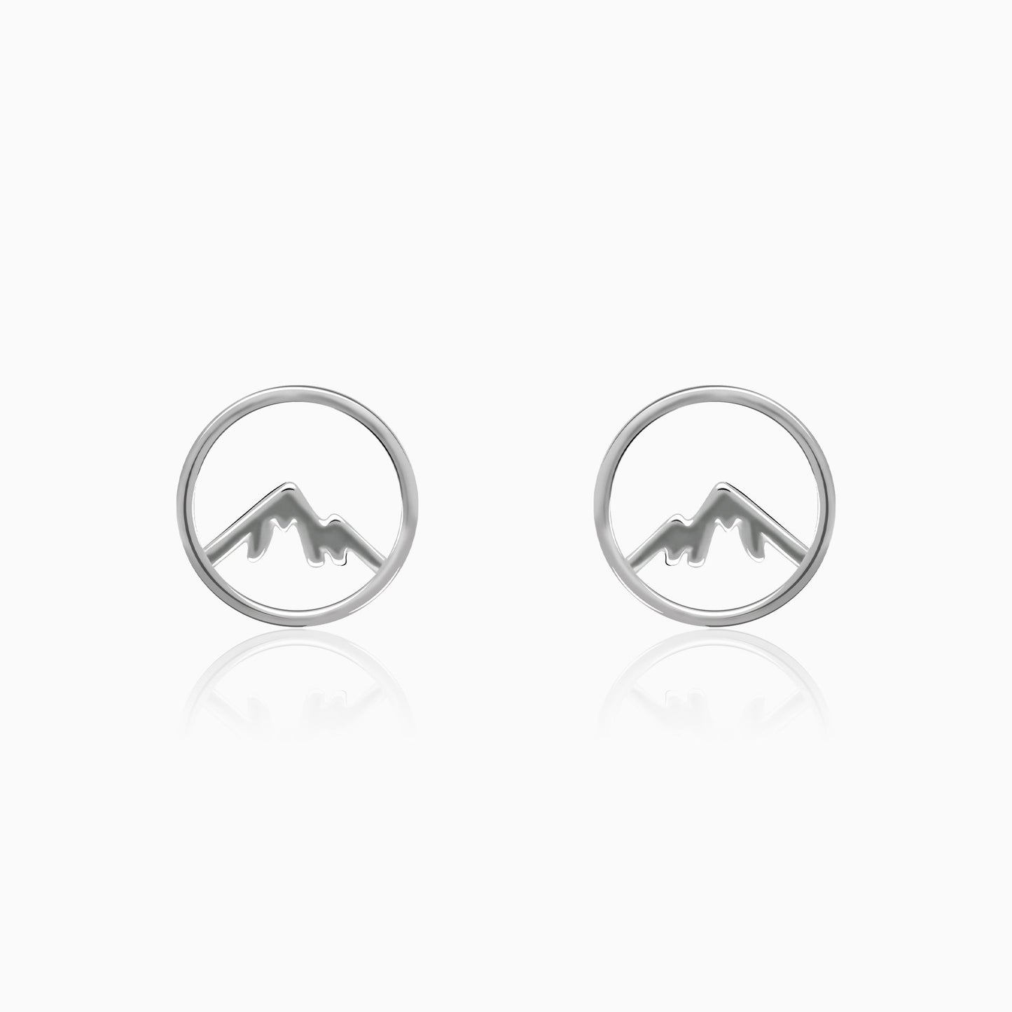 Silver Sphere Mountain Studs