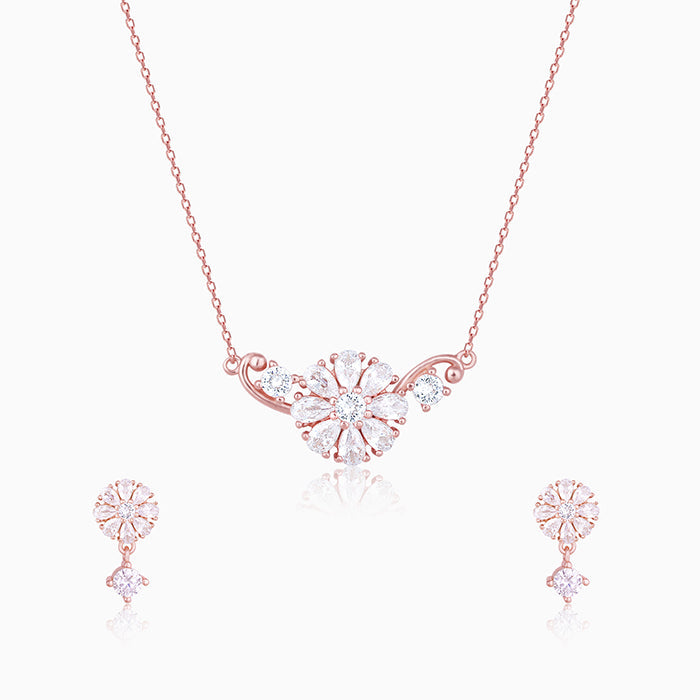 Rose Gold Floral Set