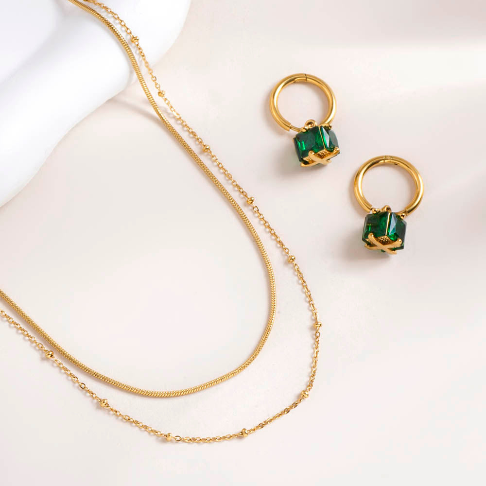 Green Stone Radiance Jewellery Set