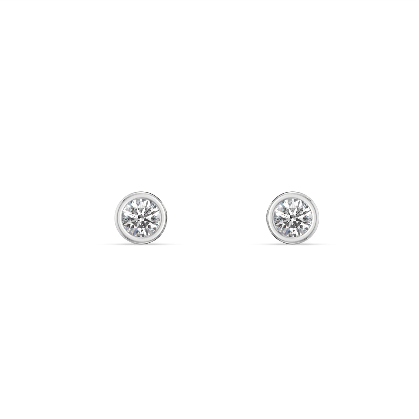 Classic Gem 9KT Gold Laboratory Grown Diamond Studs for Multiple Piercings