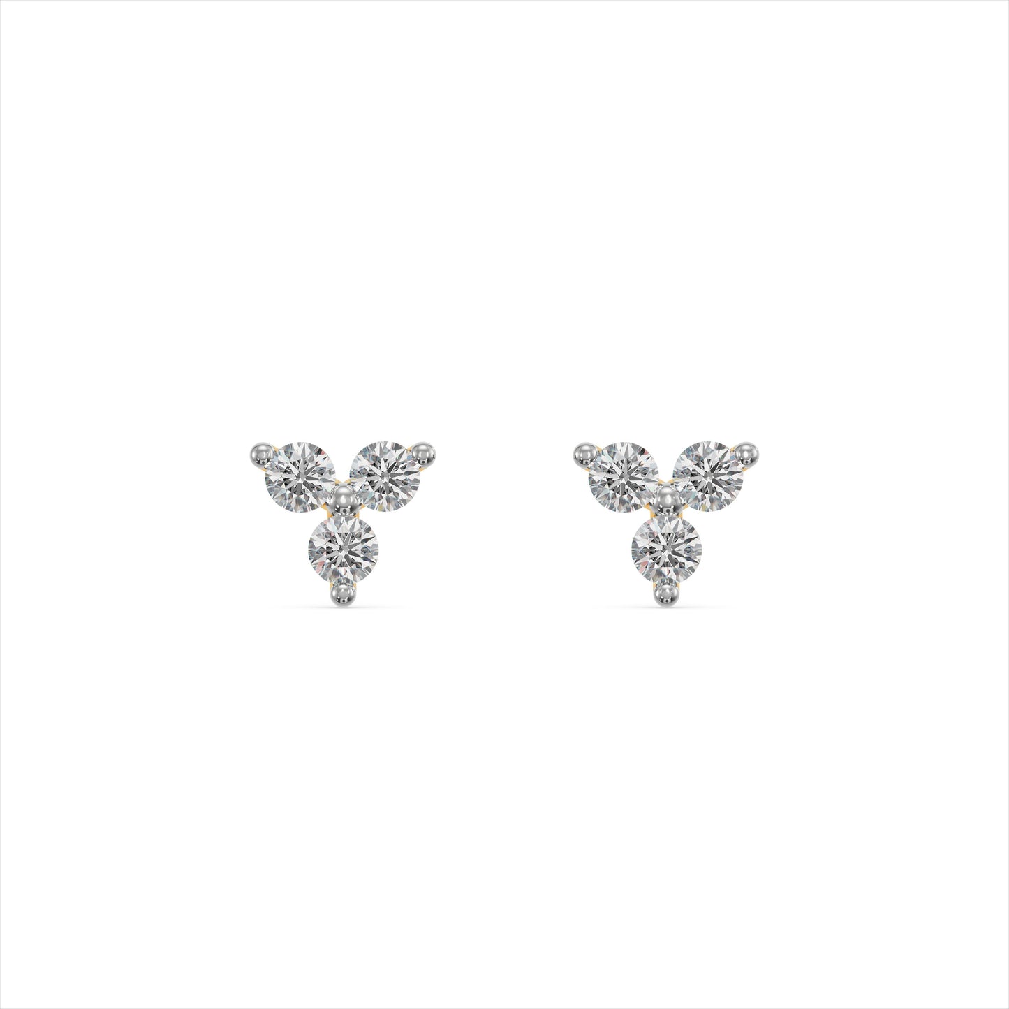 Trio Spark 9KT Gold Laboratory Grown Diamond Stud Earring