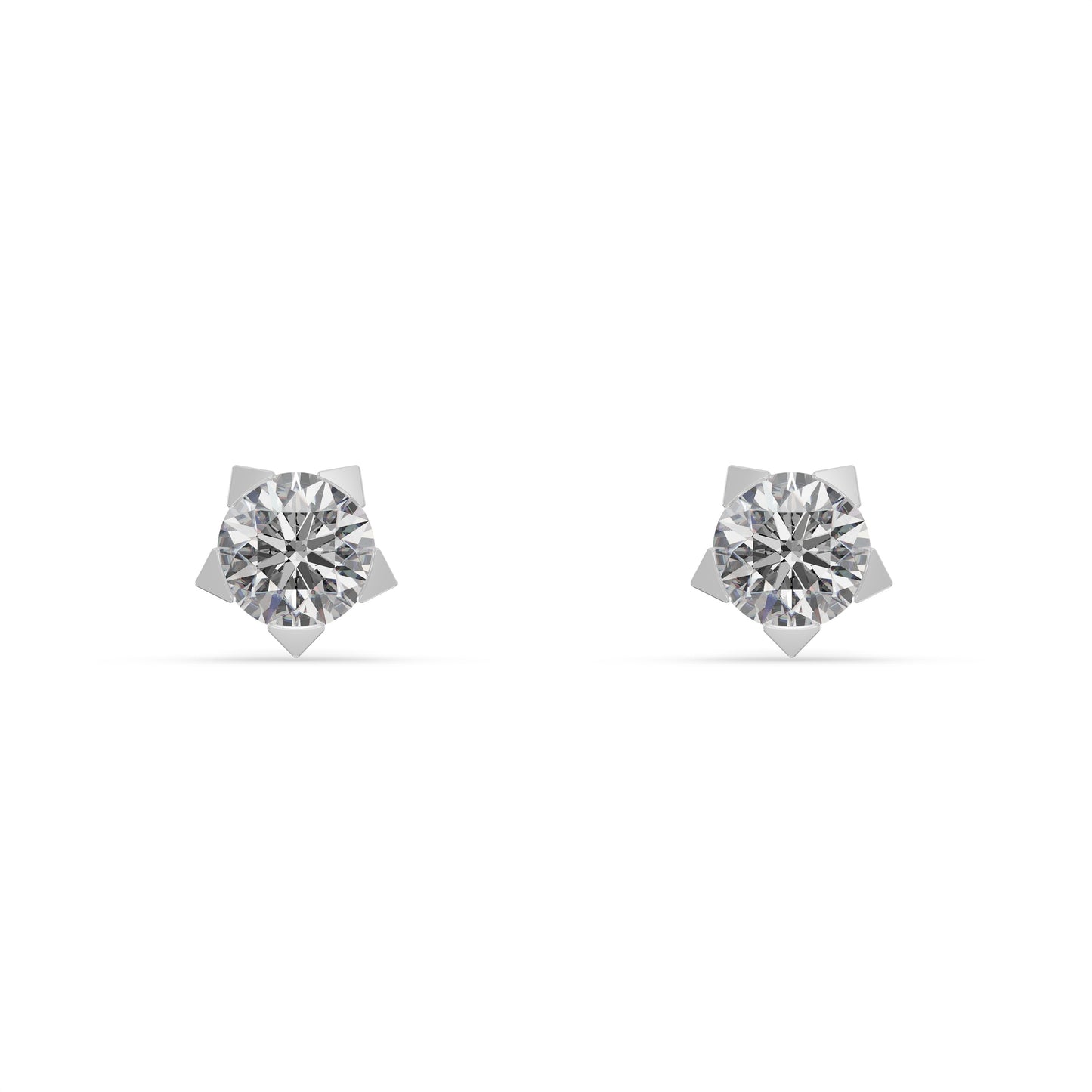 Starry Contrast 9KT Gold Laboratory Grown Diamond Earrings