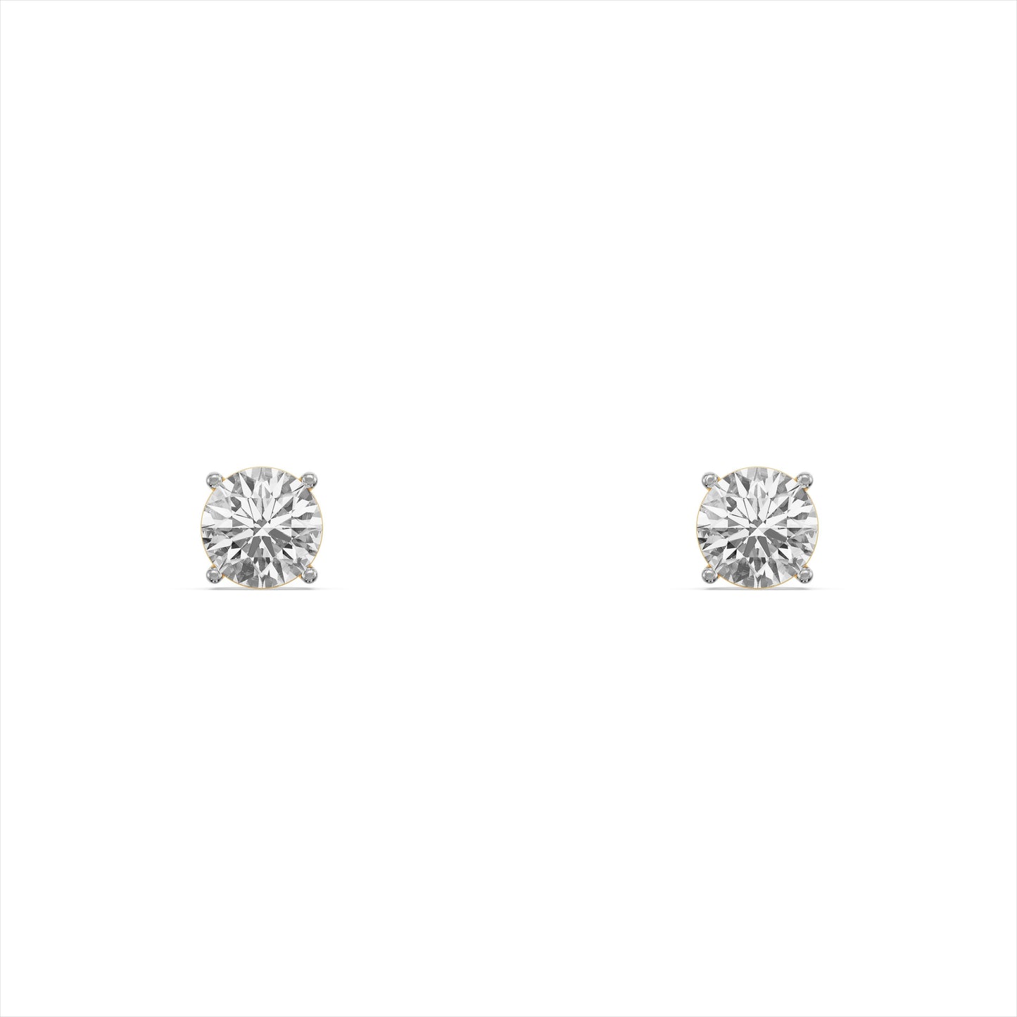 Pure Spark 9KT Gold Laboratory Grown Diamond Studs for Multiple Piercings