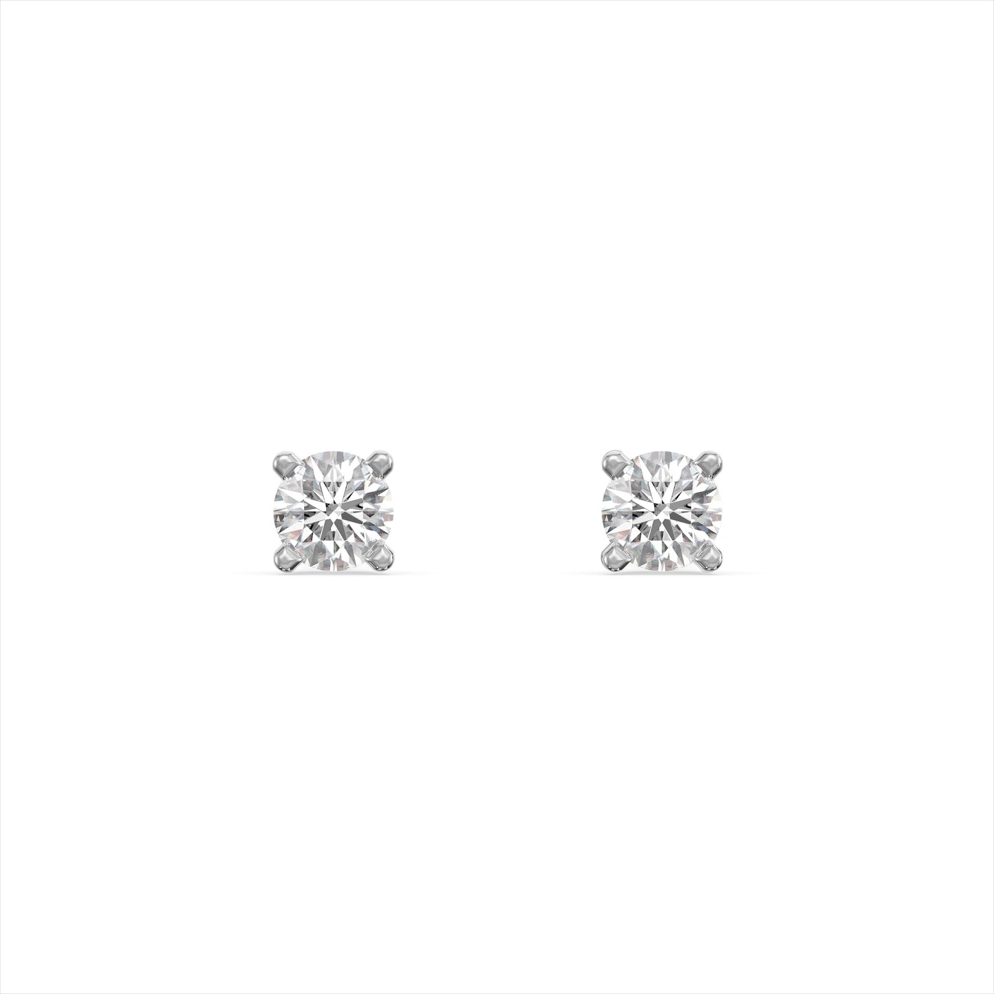 Crystal Peak 9KT Gold Laboratory Grown Diamond Studs for Multiple Piercings