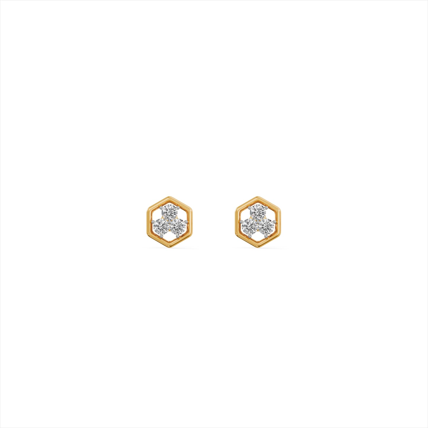 Sweethex 9KT Gold Laboratory Grown Diamond Stud Earring