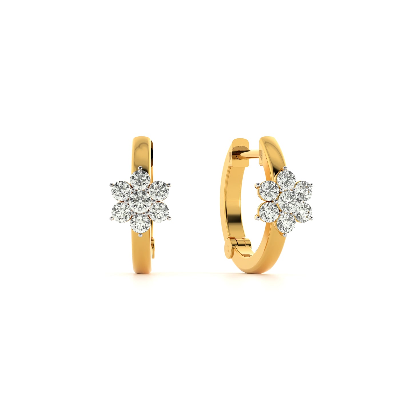 Blossom Loop 9KT Gold Laboratory Grown Diamond Stud Earring