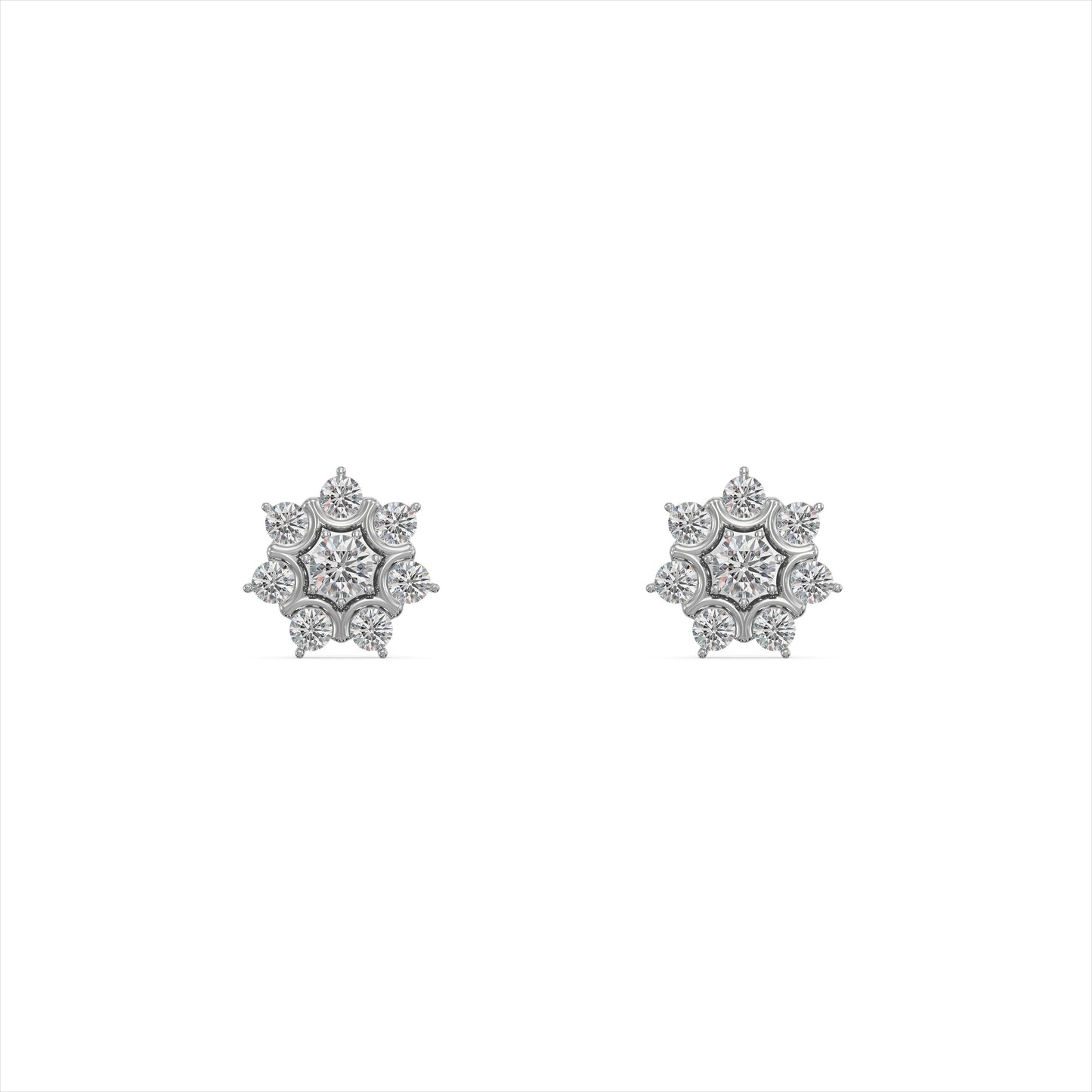 Florette 9KT Gold Laboratory Grown Diamond Stud Earring