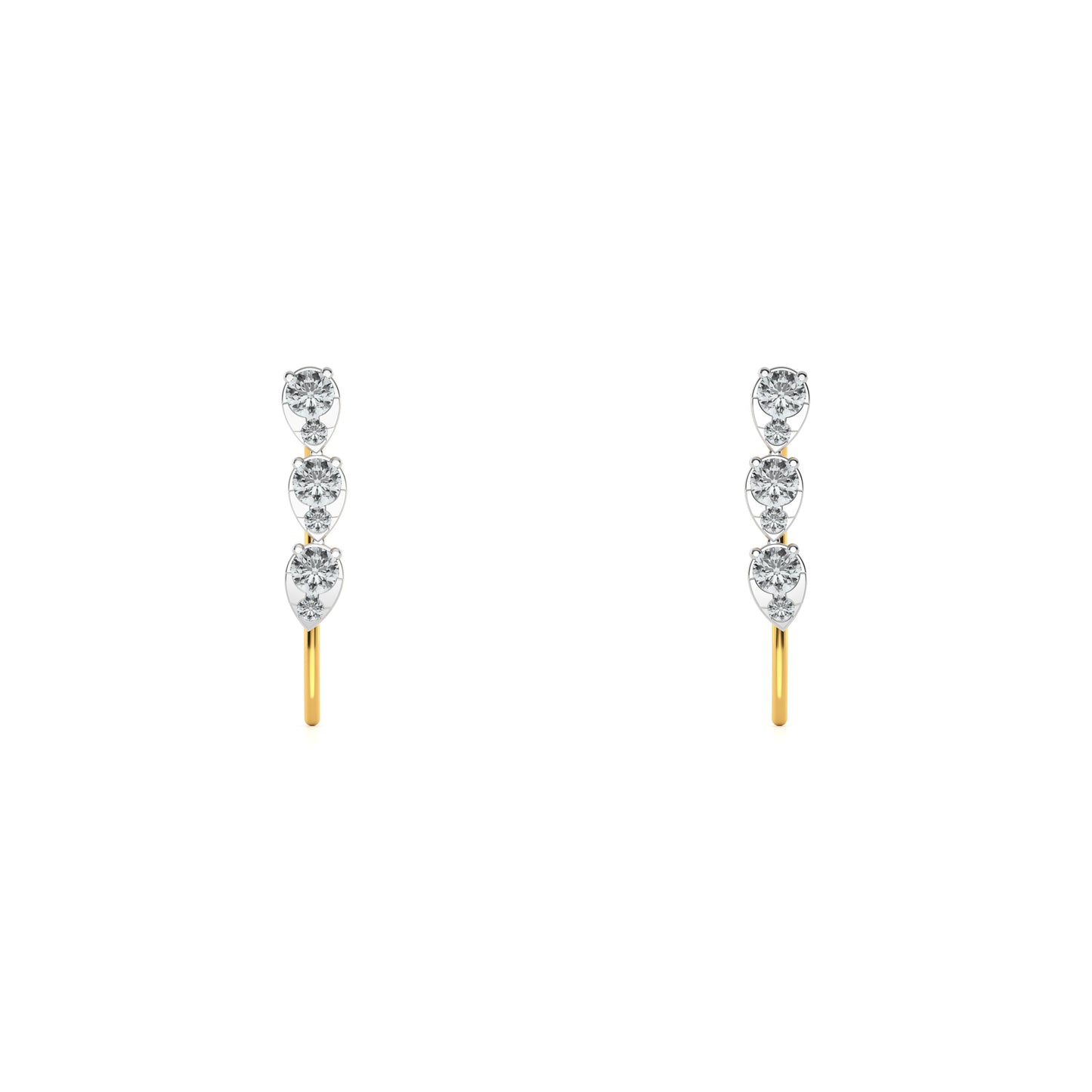 Trendsetting 9KT Gold Laboratory Grown Diamond Earring