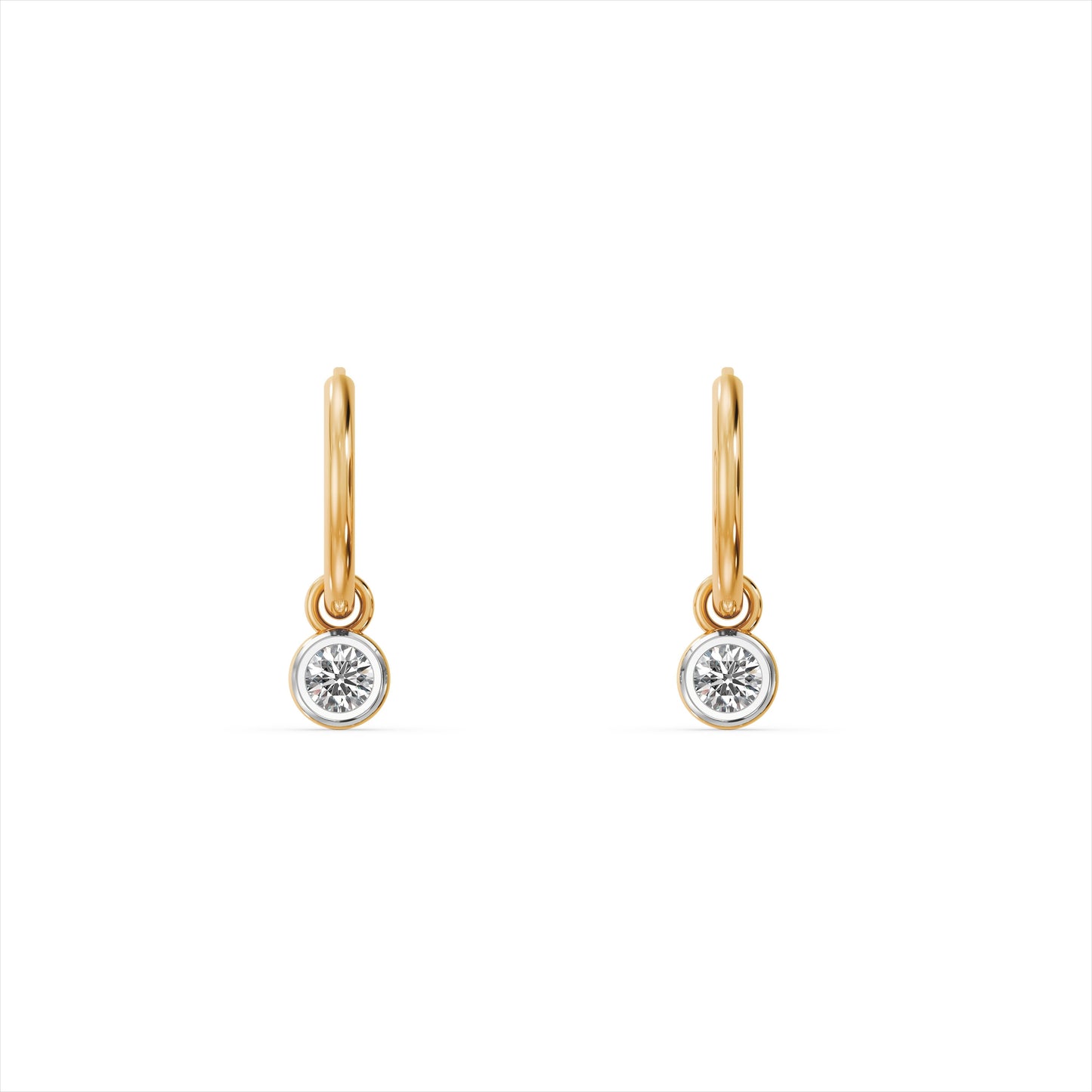 Charismatic 9KT Gold Laboratory Grown Diamond Drop Earring