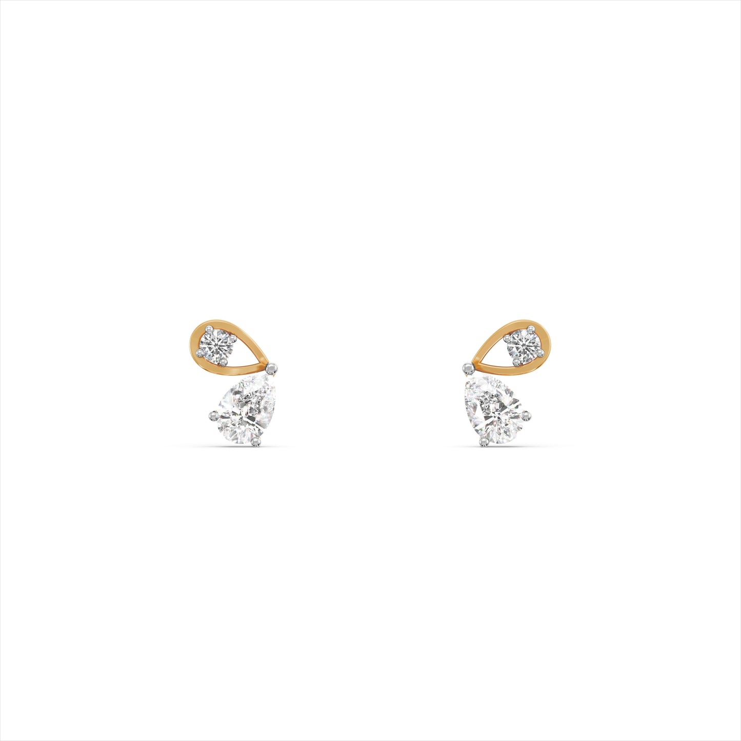 Wings 9KT Gold Laboratory Grown Diamond Stud Earrings
