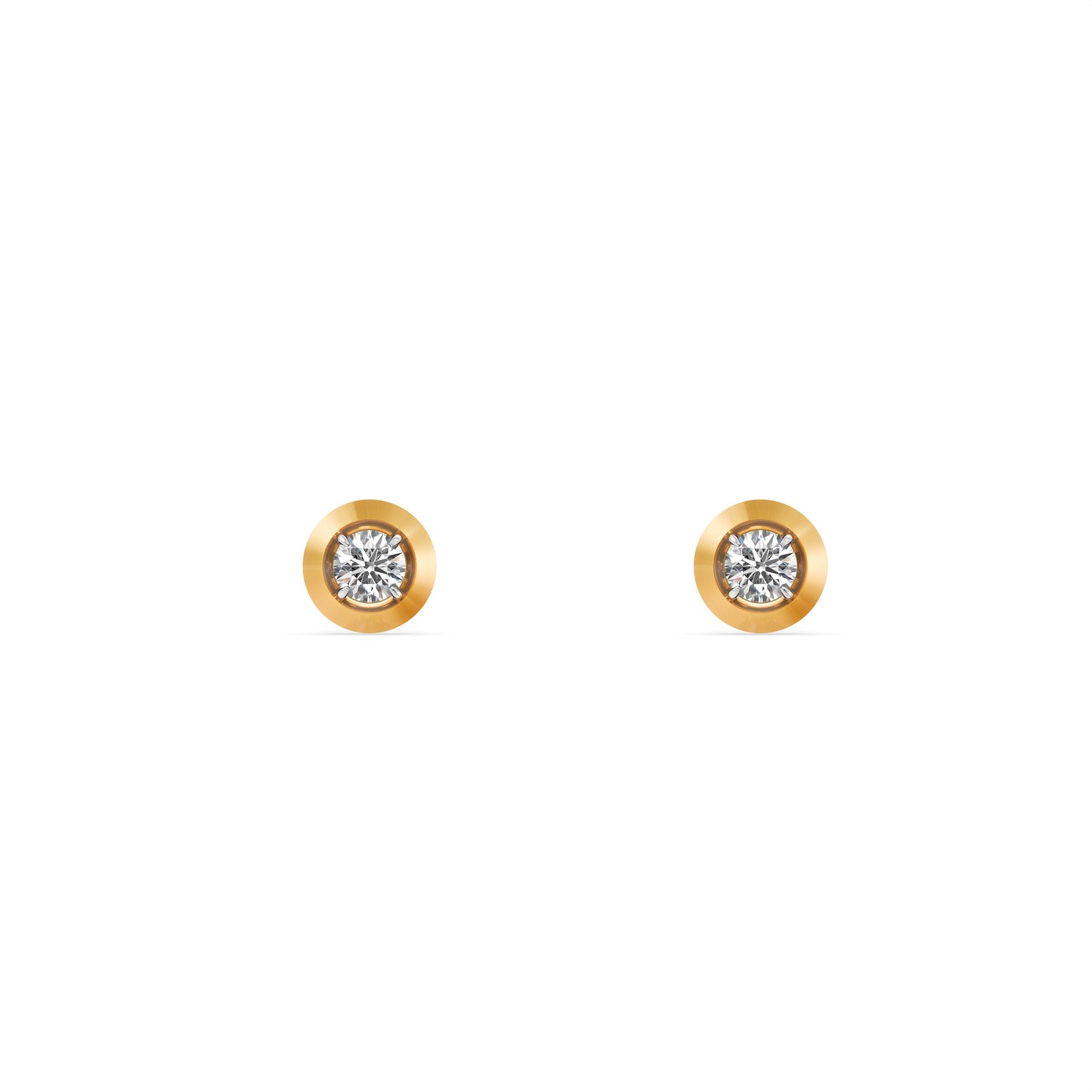 Solitaire Spark 9KT Gold Laboratory Grown Diamond Stud Earrings