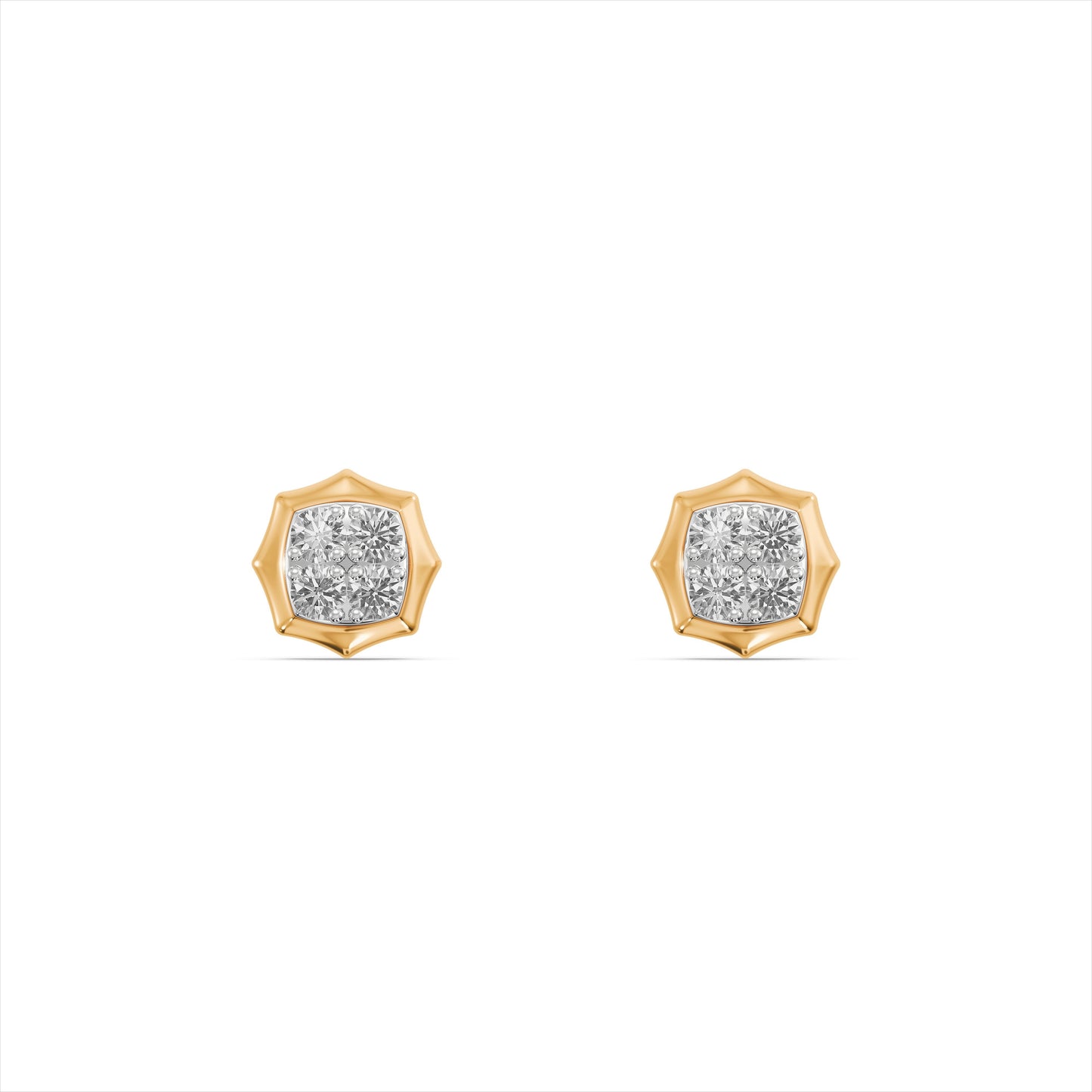 Imperial Noir 9KT Gold Laboratory Grown Diamond Stud Earrings