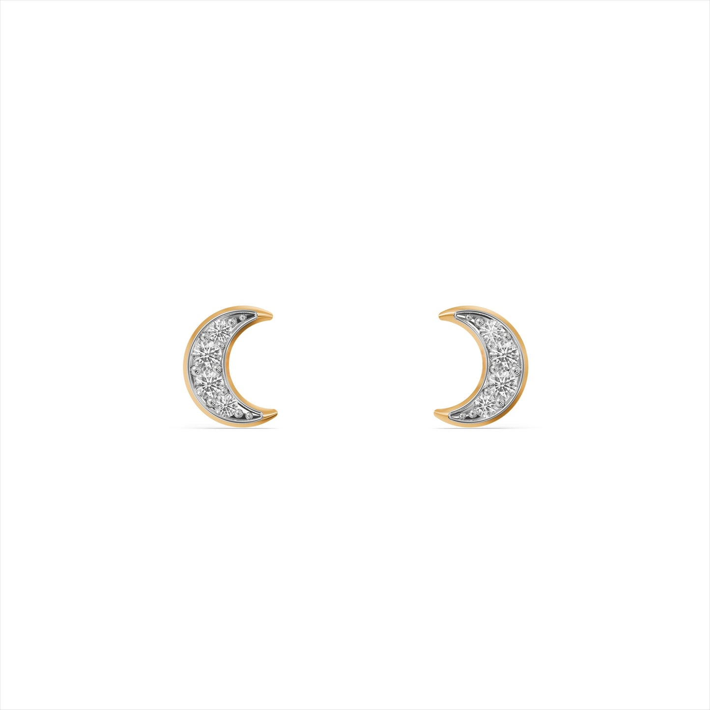 Tiny Luna Sparkle 9KT Gold Laboratory Grown Diamond Studs