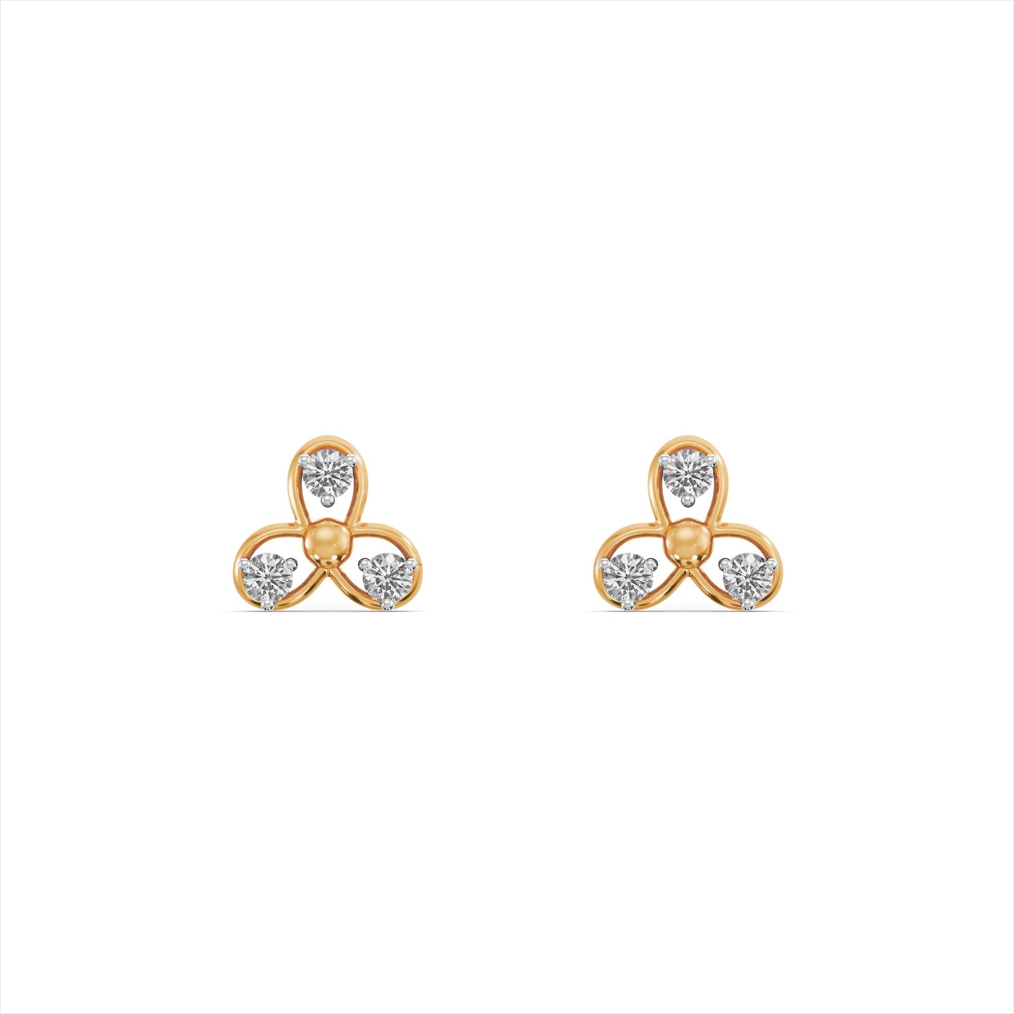 Happy Bloom 9KT Gold Laboratory Grown Diamond Studs