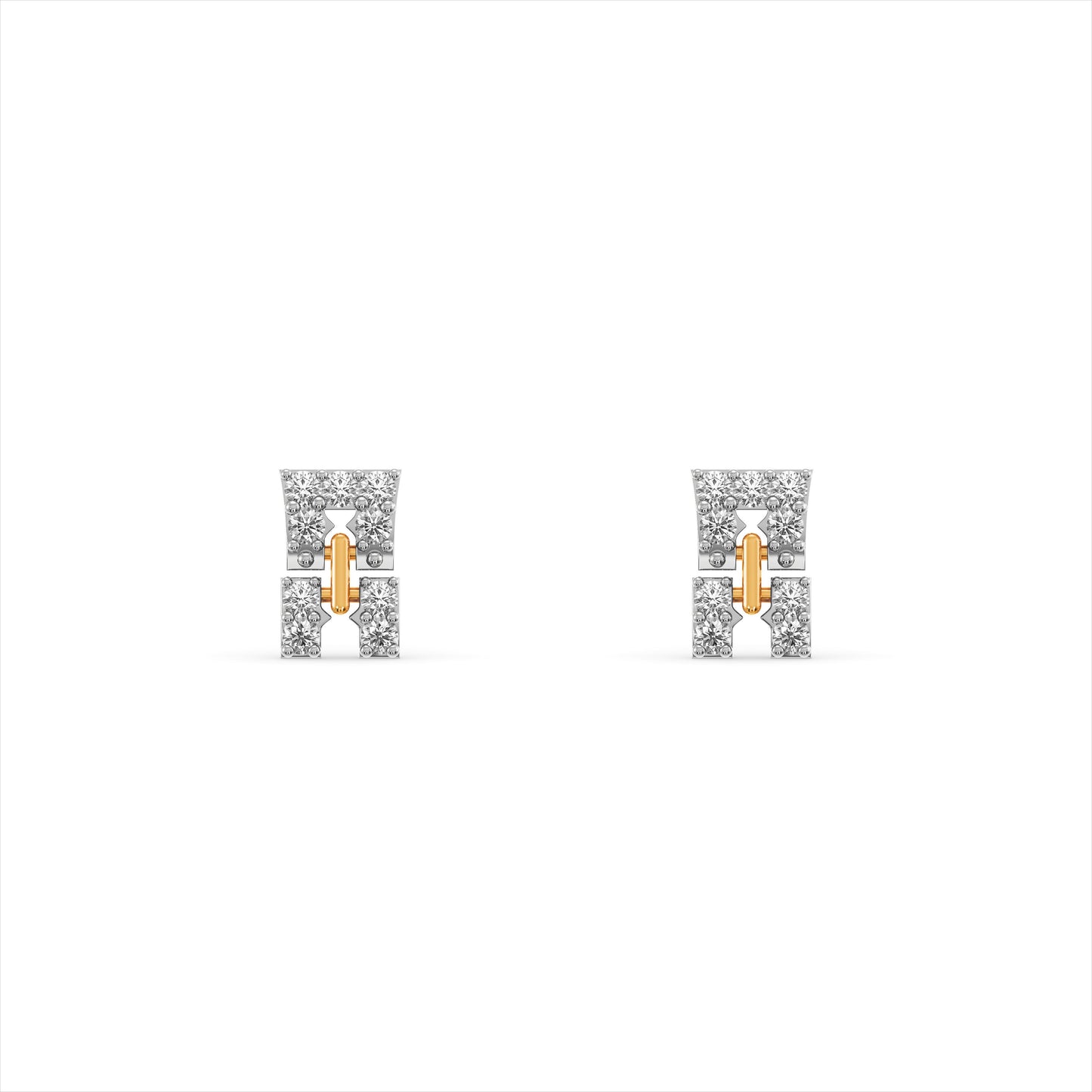 Lumora Linked 9KT Gold Laboratory Grown Diamond Stud Earrings