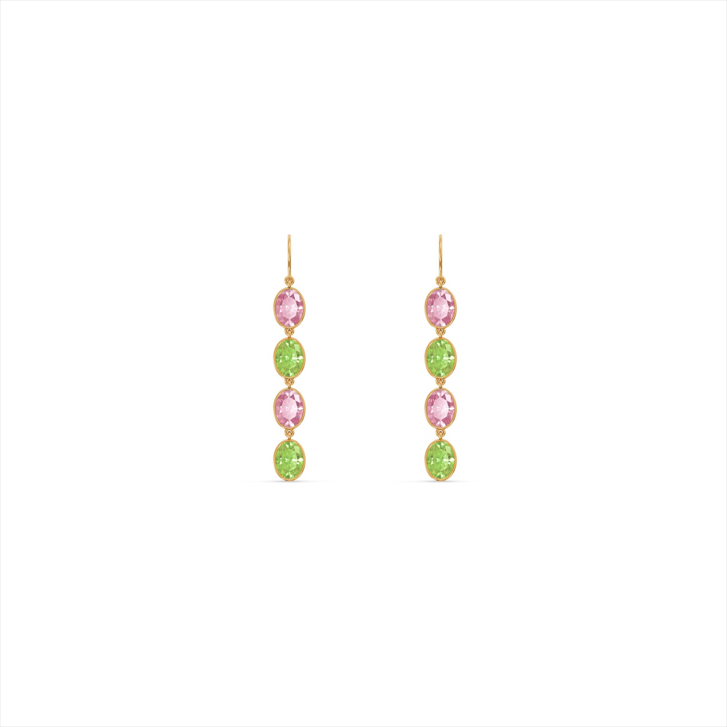 Tourmaline 9KT Gold Dangle Earrings