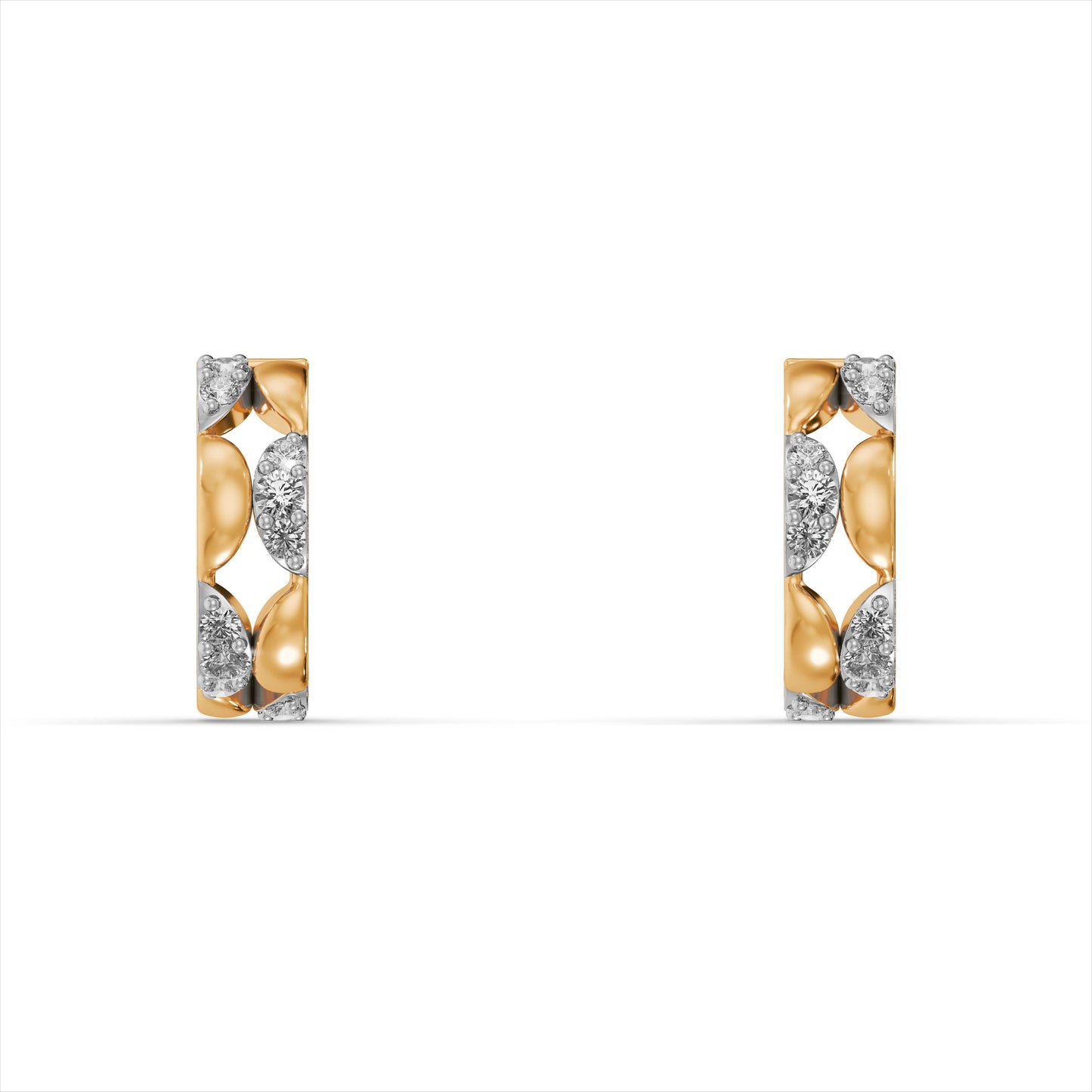 Bond Bar 9KT Gold Laboratory Grown Diamond Earrings